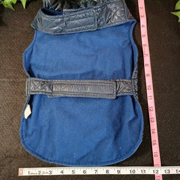 Double Nice Medium Navy Blue Quilted Puffer Dog Vest Pet Coat Warm - Picture 2 of 6